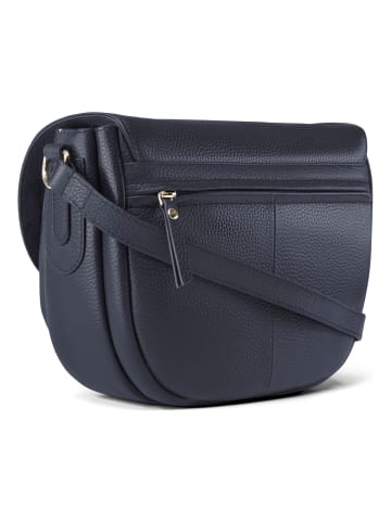 Lazarotti Bologna Leather XL Umhängetasche Leder 27 cm in navy