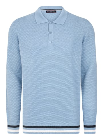Felix Hardy Polo Kragen Strickpullover in Blau