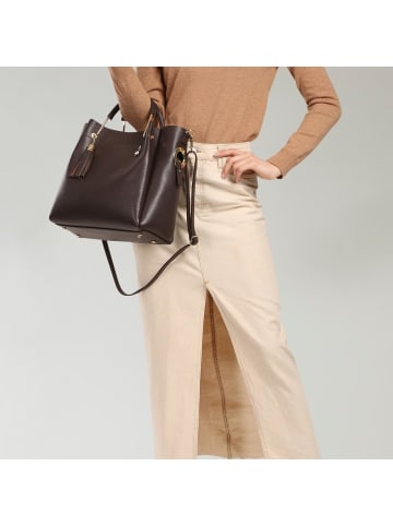 Florence Florence Umhängetasche, Handtasche Leder braun ca. 33cm