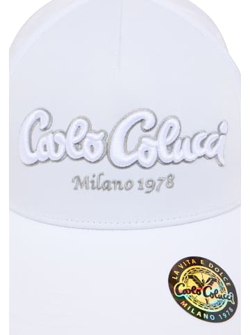 Carlo Colucci Baseball Cap Egli in Weiß
