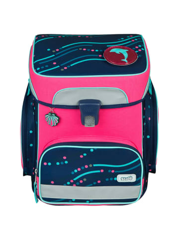 SCOOLI EasyFit Glow DIN - Schulranzen Set 5tlg. (Dotty Dolphin) in Dotty Dolphin