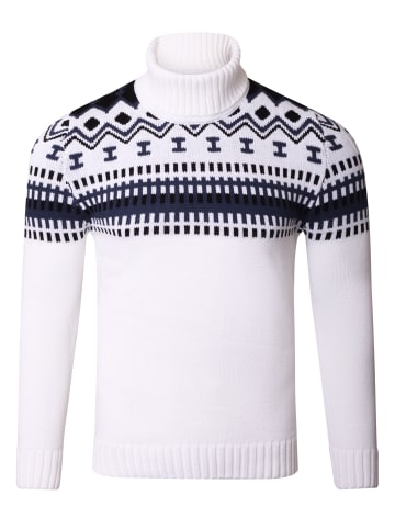 RESLAD Strickpullover Rollkragenpullover in weiß