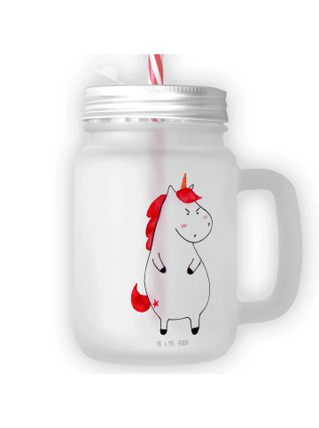 Mr. & Mrs. Panda Limonadenglas Einhorn Wut ohne Spruch in Transparent