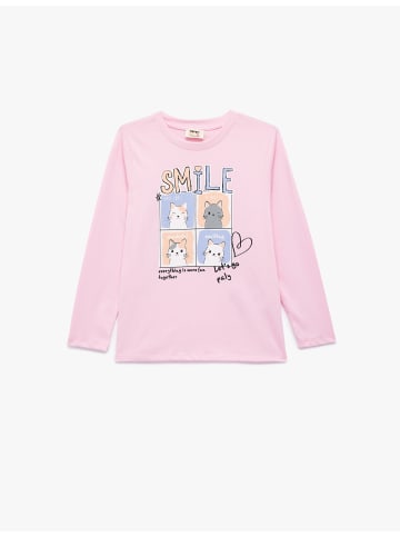 KOTON TSHIRT LS in Rosa