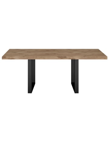 58 aufm Kessel ESSTISCH Elgin 3 210x80x100 Metall+Holzwerkstoff Schwarz/Viking Oak