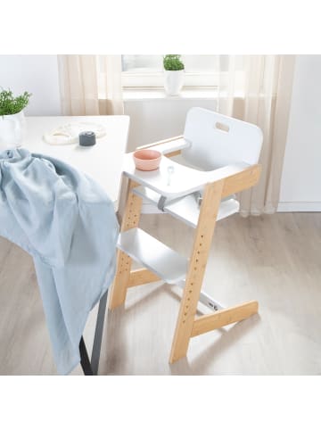 roba Babyhochstuhl 'Nature Up' - Mitwachsend - 3-Punkt-Gurt - Natur / Weiß