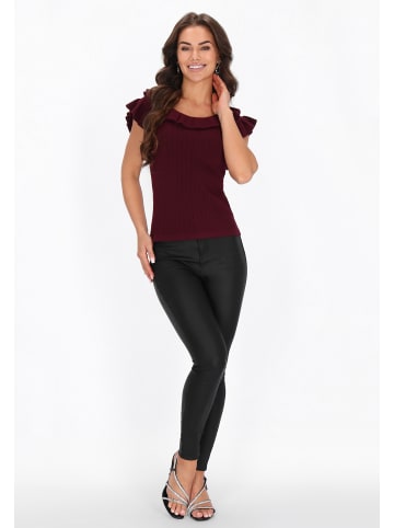 faina Women Sweater in burgundy