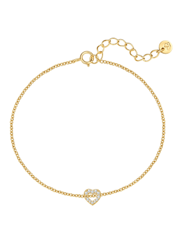 Glanzstücke München Armband Herz aus Sterling Silber in gelbgold