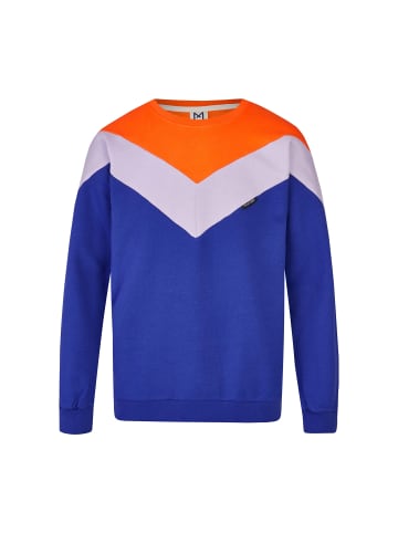 MANITOBER Cut & Sew Sweatshirt in FarbeOrange/Lilac/Blue