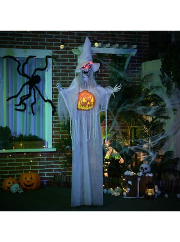 HOMCOM Halloween Dekoration-60L x 18B x 183H cm-Weiß
