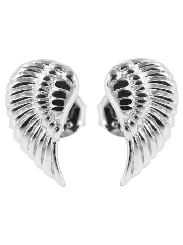 Adeliás Damen Ohrringe – Ohrstecker Flügel aus 925 Silber in silber