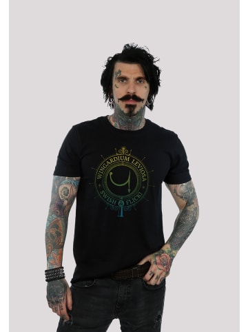 F4NT4STIC T-Shirt Harry Potter Wingardium Leviosa in schwarz