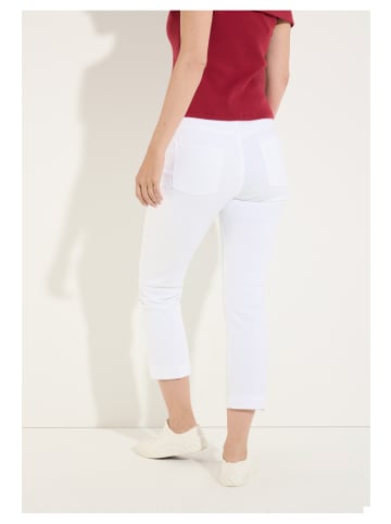 More & More klassische 7/8 Color-Denim-Jeans in white