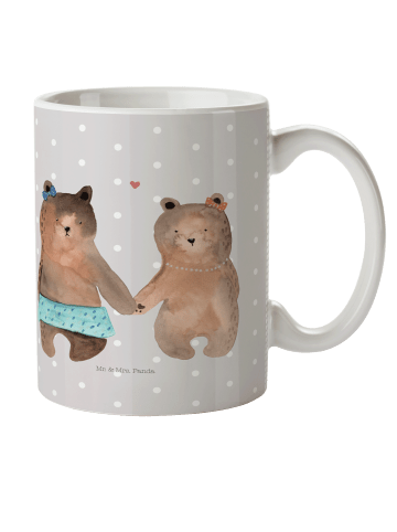 Mr. & Mrs. Panda Kindertasse Bär Freundin ohne Spruch in Grau Pastell