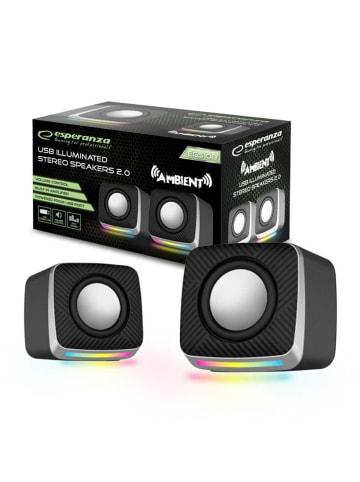 Esperanza 2.0 Lautsprecher USB LED Regenbogen