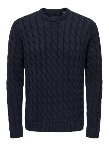 ONLY & SONS Strickpullover in Dark Navy