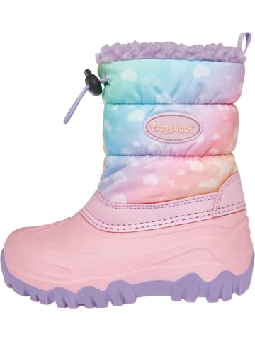 Playshoes Winter-Bootie Regenbogen in rosa