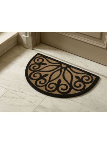 Beliani Fußmatte TISHIMNA in Naturfarben/Schwarz - (W) 45 x (L) 75 cm