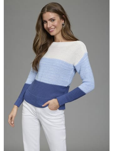 Laura Scott Streifenpullover in blau-weiß gestreift