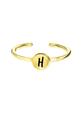 Lucardi 925 Silber Ring "Buchstabe H" Buchstabe