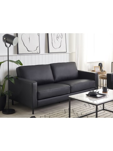 Beliani 3-Sitzer Sofa SAVALEN in Schwarz - (W) 204 x (H) 87 x (L) 91 cm