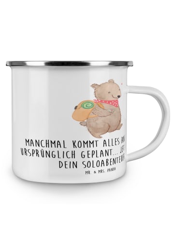 Mr. & Mrs. Panda Pott Scheidung Soloabenteuer mit Spruch in Weiß