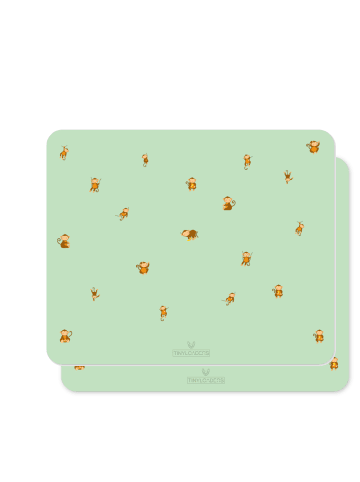 Tinyloaders 2x SET XL Platzdeckchen Platzmatte Tischset, 65 cm x 50 cm, MONKEY