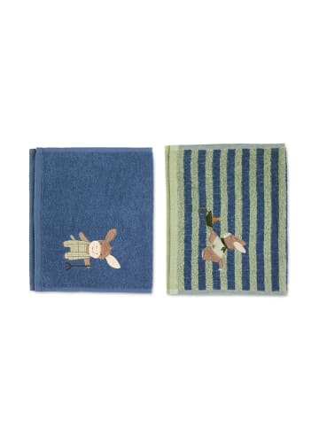 Sterntaler Kinderhandtuch 2er-Pack ESEL Emmilius in mittelblau