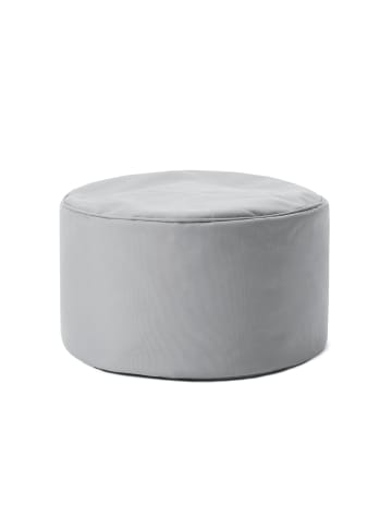 Lumaland Sitzsack-Hocker Pouf rund 50l hellgrau grau