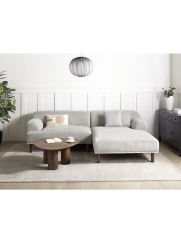 Beliani Ecksofa HOLT in Grau/Braun - (W) 241 x (H) 82 x (L) 159 cm linksseitig