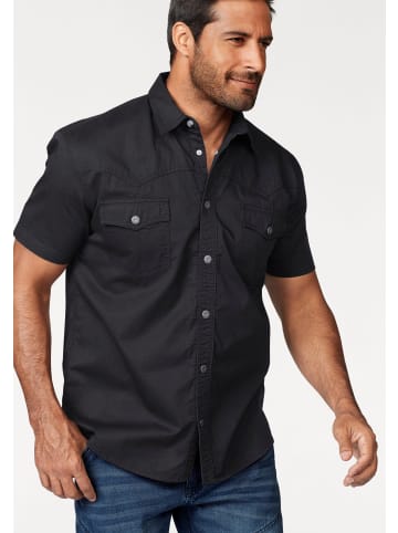 ARIZONA Kurzarmhemd in schwarz