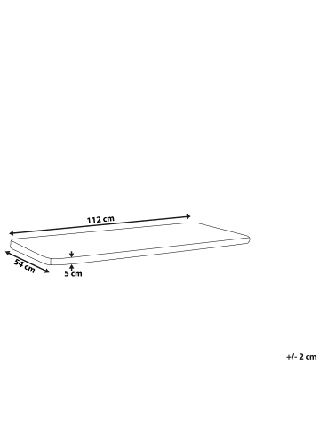 Beliani Auflagen VIVARA in Beige - (W) 112 x (H) 5 x (L) 54 cm