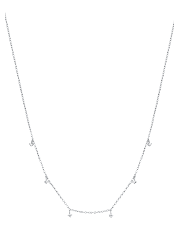 Hey Happiness Kette mit Zirkonia Charms 925 Sterlingsilber in Silber - (L) 41-46 cm