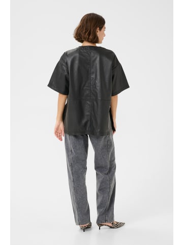 CULTURE Kurzarm-Bluse CUatam Loose fit in Black