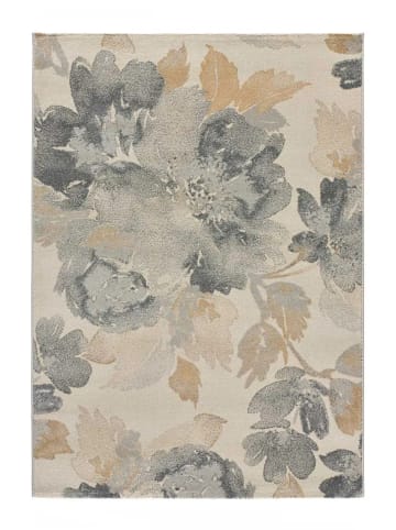 Atticgo Kurzflor-Teppich FLORES SUNSET in grau / beige