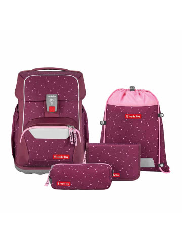 Step by Step BASIS Schulranzen-Set Berry Stars 4-tlg. in rot