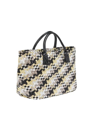 faina Women 2-In-1 Tote Bag Set in White Black Yellow