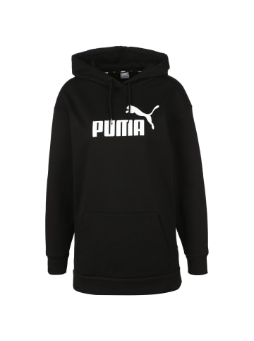 Puma Kapuzenpullover Essentials Elongated Logo in schwarz