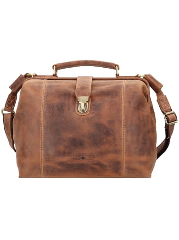 Greenburry Vintage Handtasche Leder 32 cm in brown