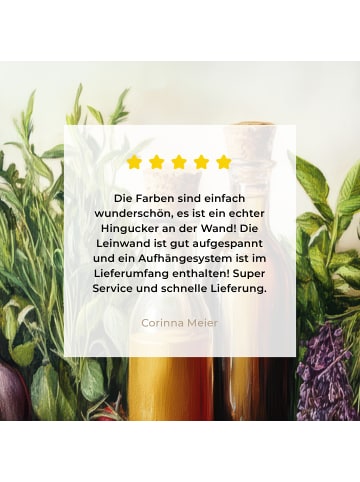 MuchoWow Leinwand bilder Kräutertisch (BxH)