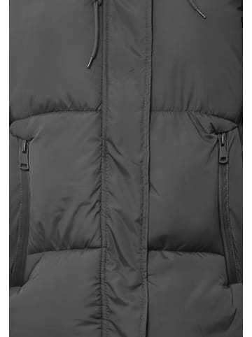 myMo Wattierte Steppjacke in Schwarz Saure Limette