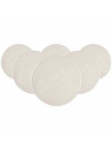 Ritzenhoff & Breker 6er Set Platzmatten Tavolo ø 35 cm in Creme