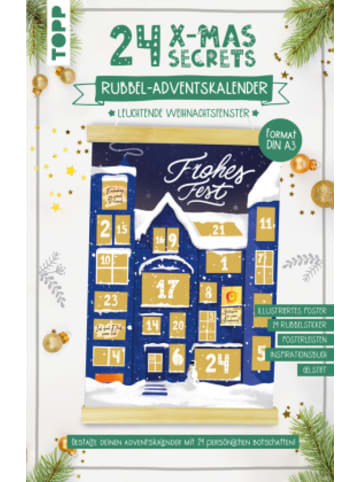 Frech Kalender - 24 X-MAS SECRETS - Rubbel-Adventskalender - Leuchtende Weihnachtsfen