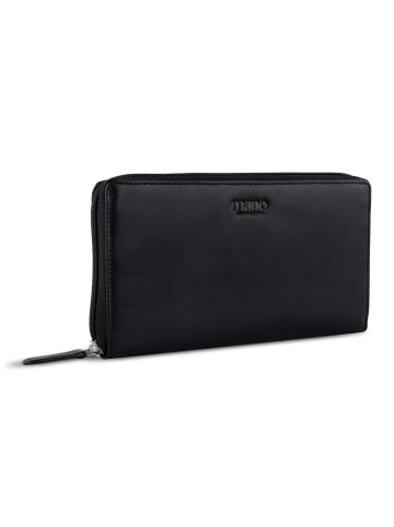 mano Don Andrea Geldbörse RFID Schutz Leder 19 cm schwarz