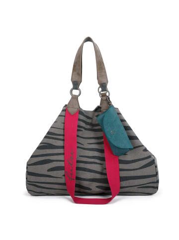 Fritzi aus Preußen Izzy Canvas Shopper Tasche 45 cm in zebra wild