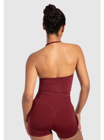 SMILODOX Crop Top Malena in Bordeaux