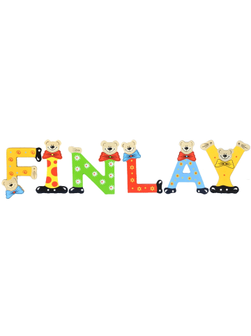 Playshoes Deko-Buchstaben "FINLAY" in bunt