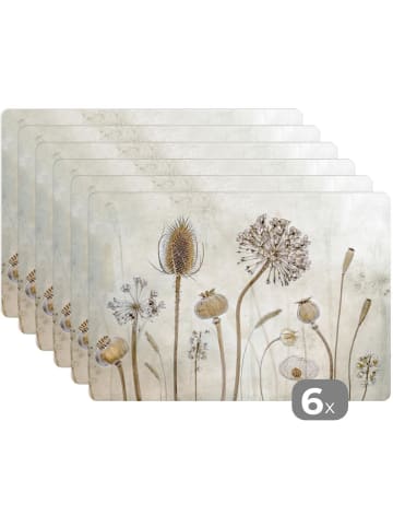 MuchoWow Tischset (6-teilig) Braun