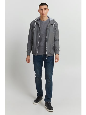INDICODE Kurzjacke IDRikko 10324MM modische Herren Übergangsjacke mit Kapuze in Grau