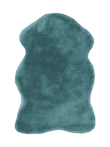 Arte Espina Hochflor Teppich Rabbit Landhaus in türkis - asymmetrisch